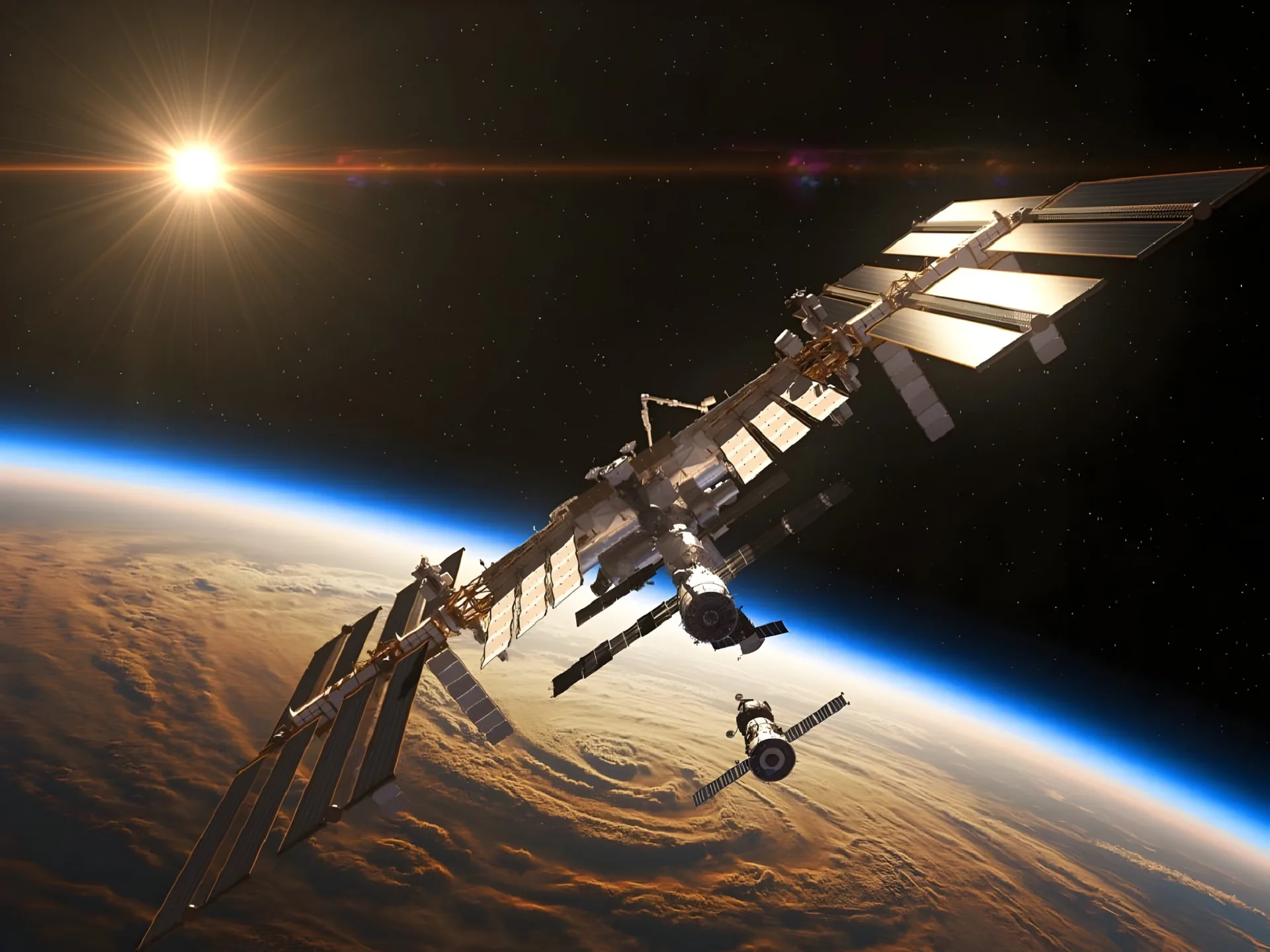 Space station above Earth